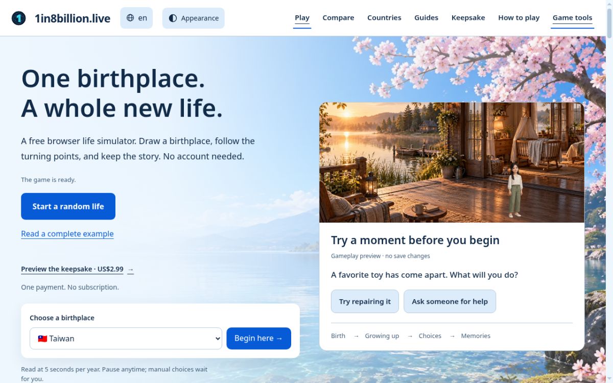 1 in 8 Billion – Free Life Simulator screenshot