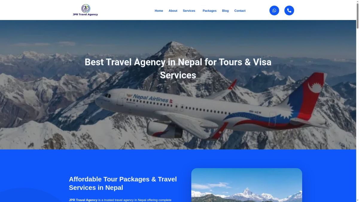 #1 Travel Agency in Nepal | Get Best Affordable Services screenshot