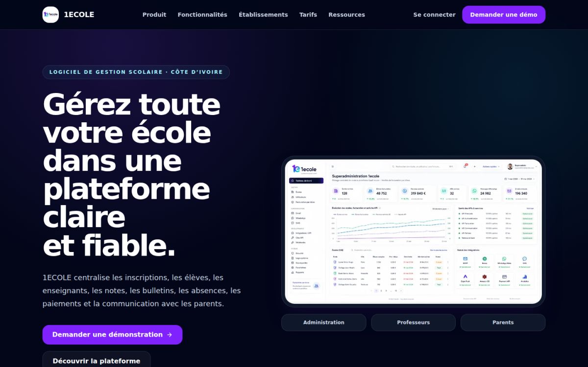 1ECOLE screenshot