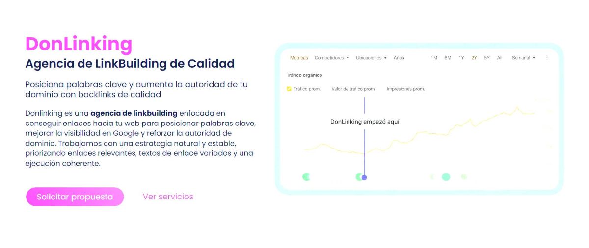 Agencia de Linkbuilding de Calidad | DonLinking | + Autoridad website screenshot