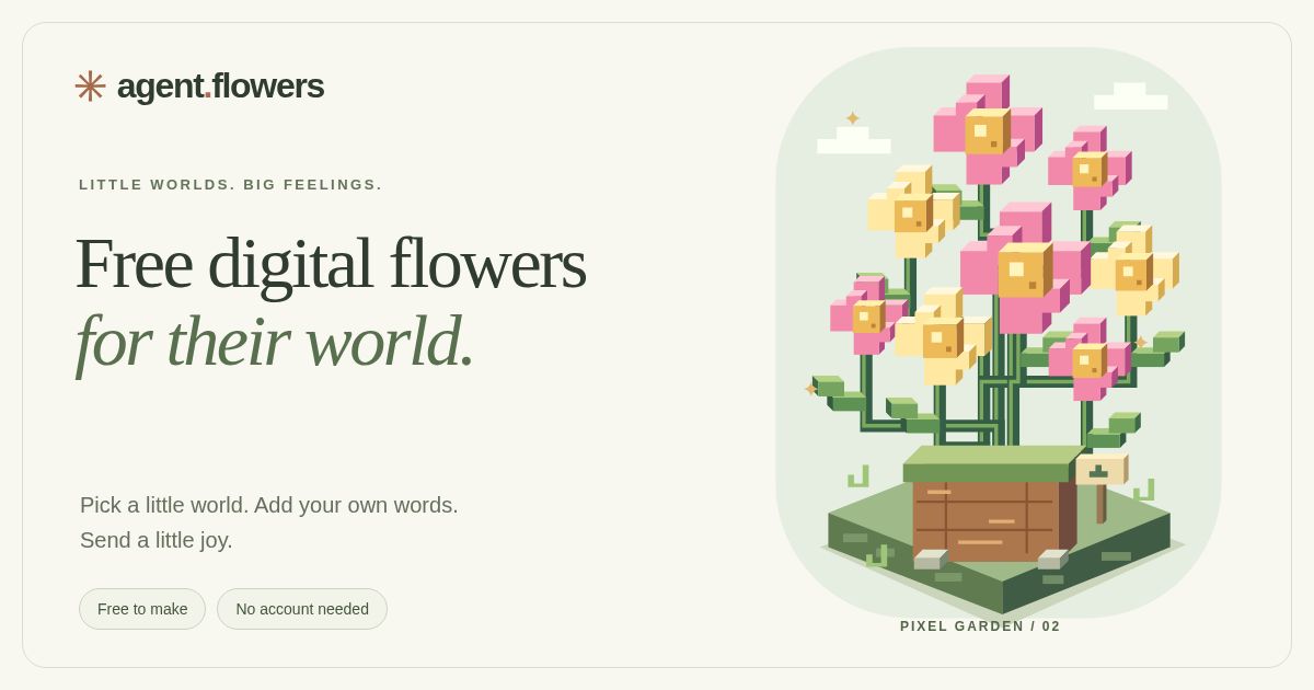 Agent Flowers website screenshot