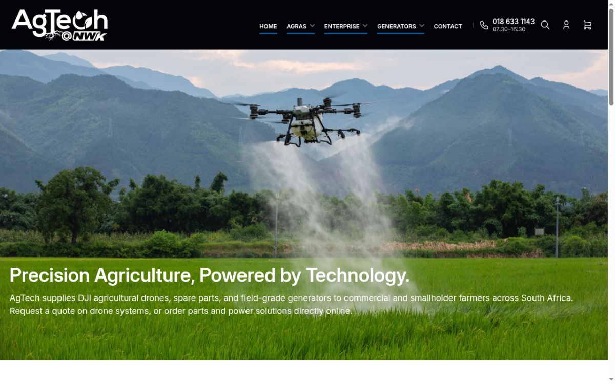 AgTech Shop website screenshot