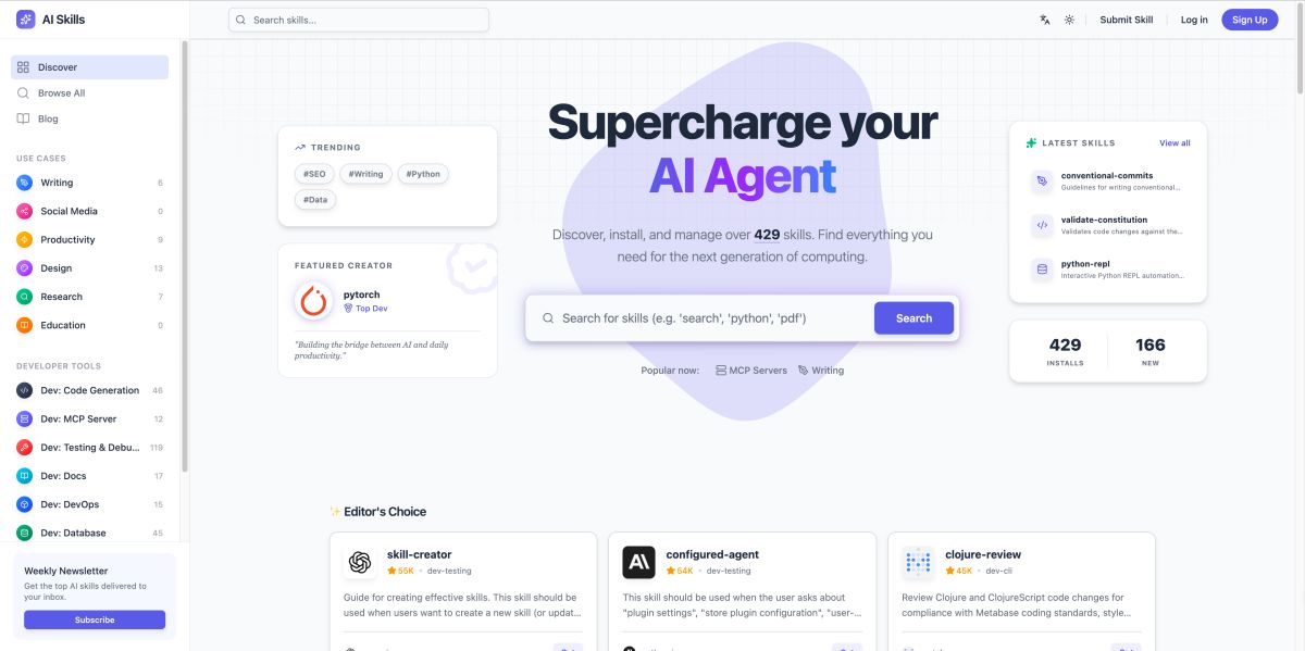 AI Agent Skills screenshot
