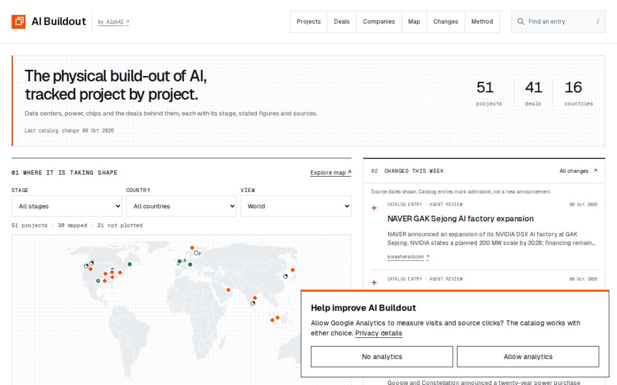 AI Buildout website screenshot