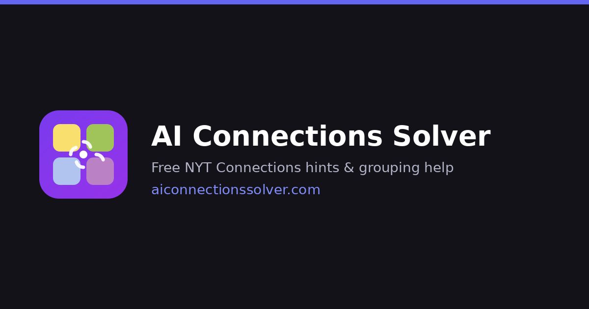 AI Connections Solver website screenshot