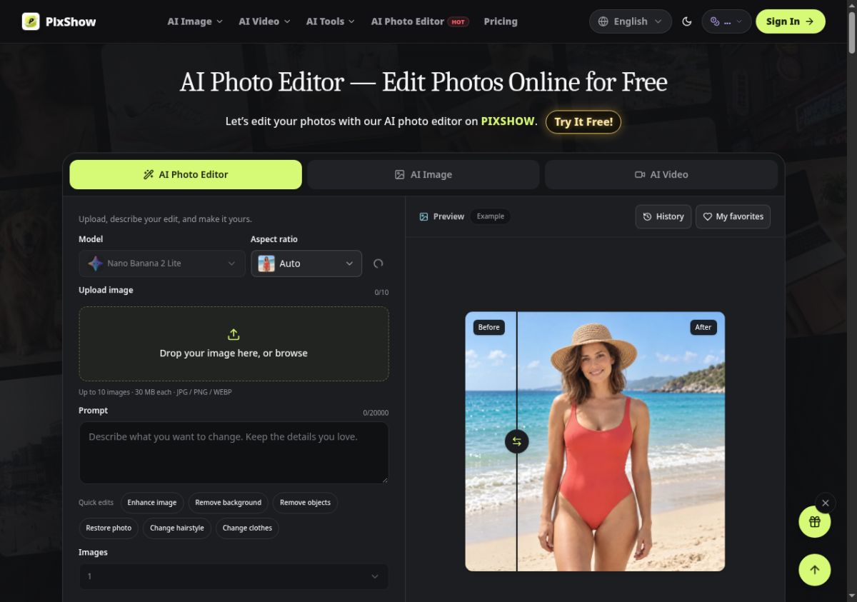 AI Photo Editor PIXSHOW screenshot