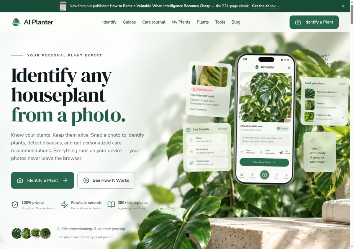 AI Planter website screenshot