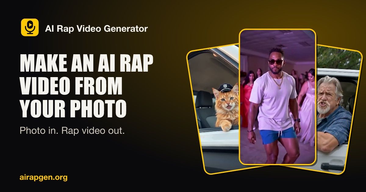 AI Rap Video Generator website screenshot