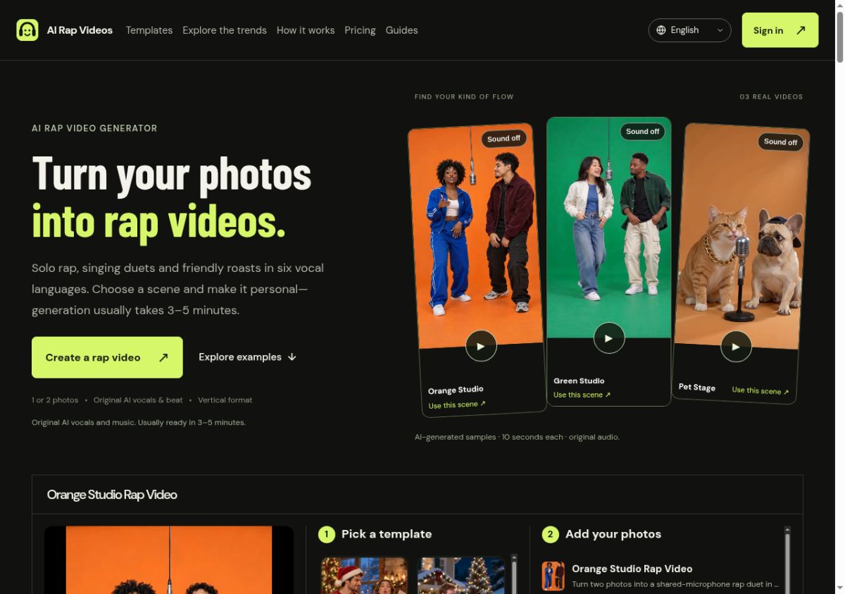 AI Rap Video Generator screenshot