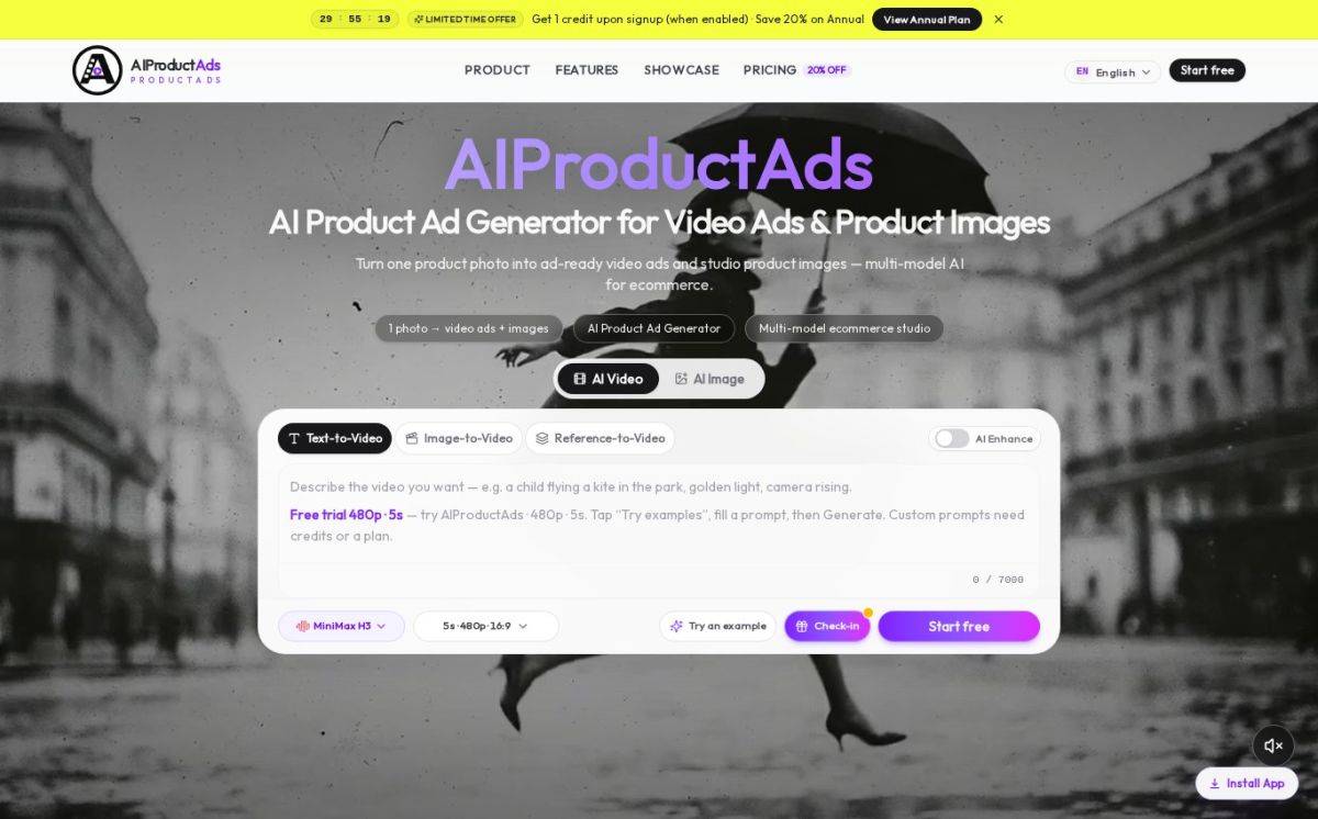 AIProductAds website screenshot