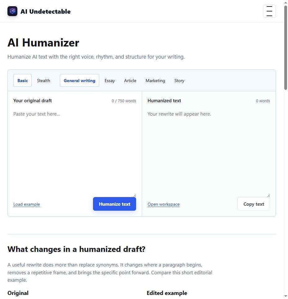 AIUndetectable screenshot