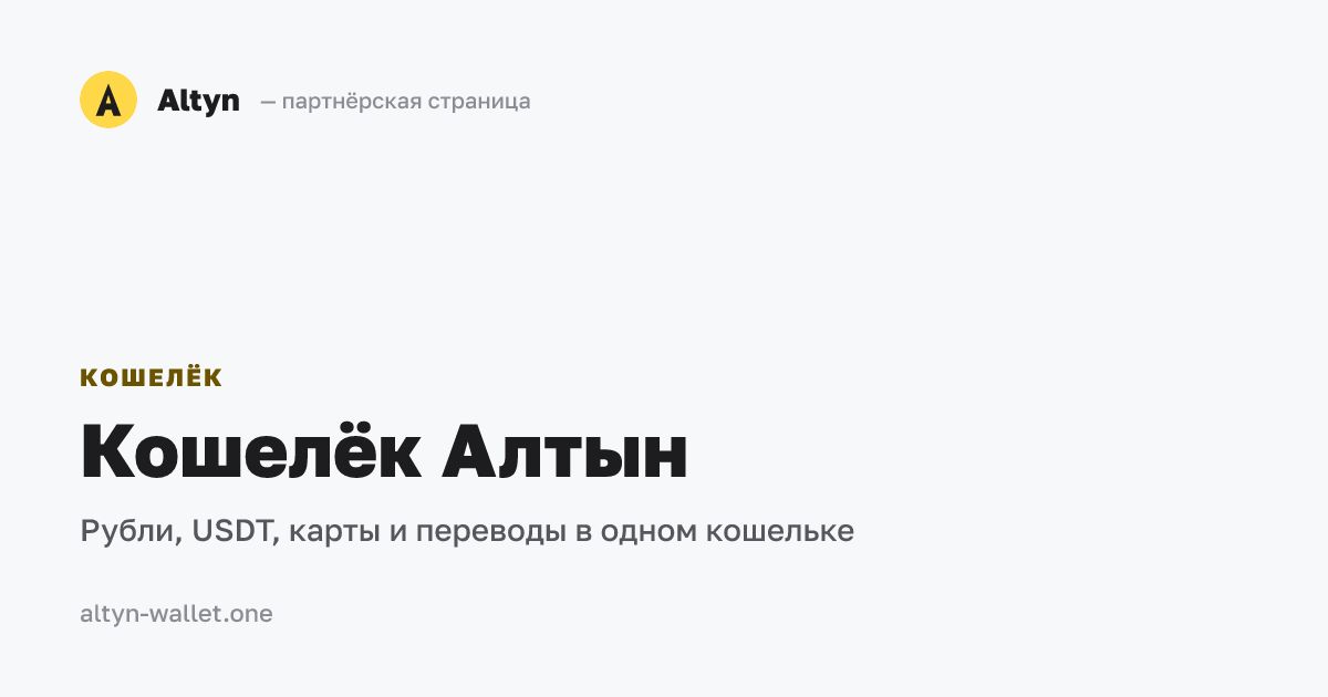 Altyn Wallet Guide website screenshot