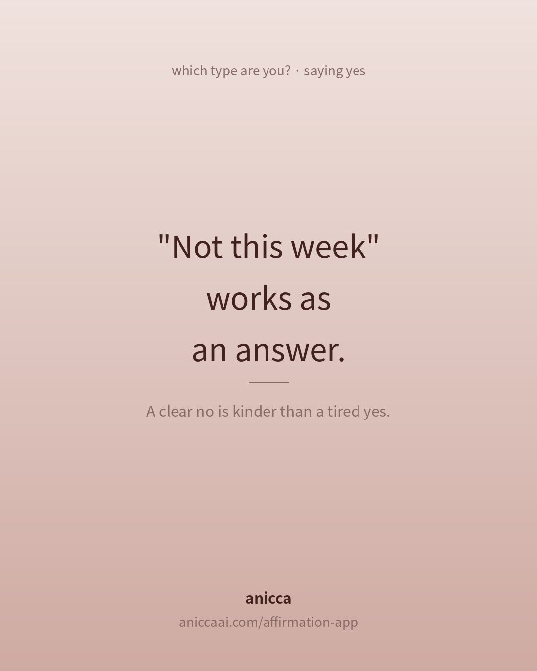 Anicca - Daily Affirmations website screenshot