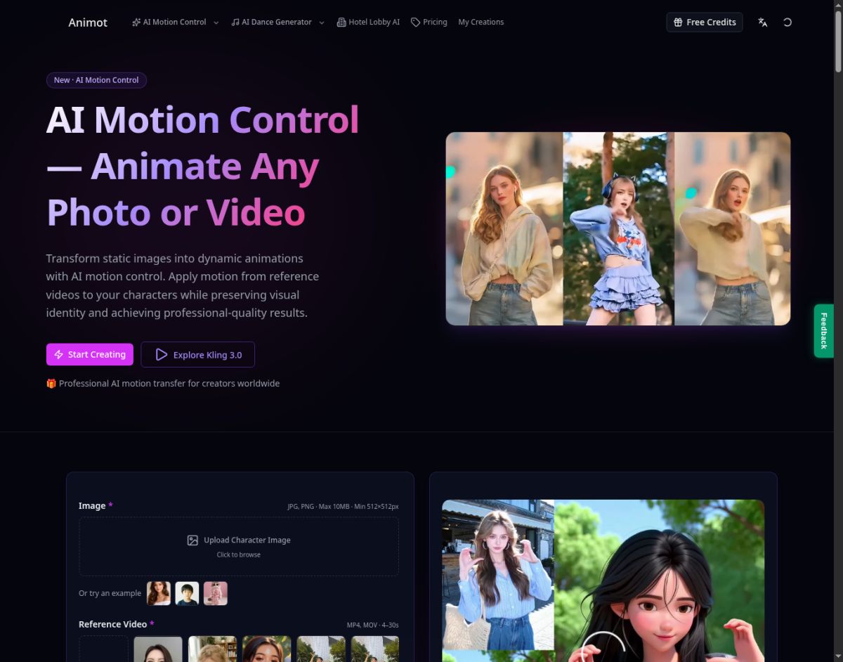Animot website screenshot