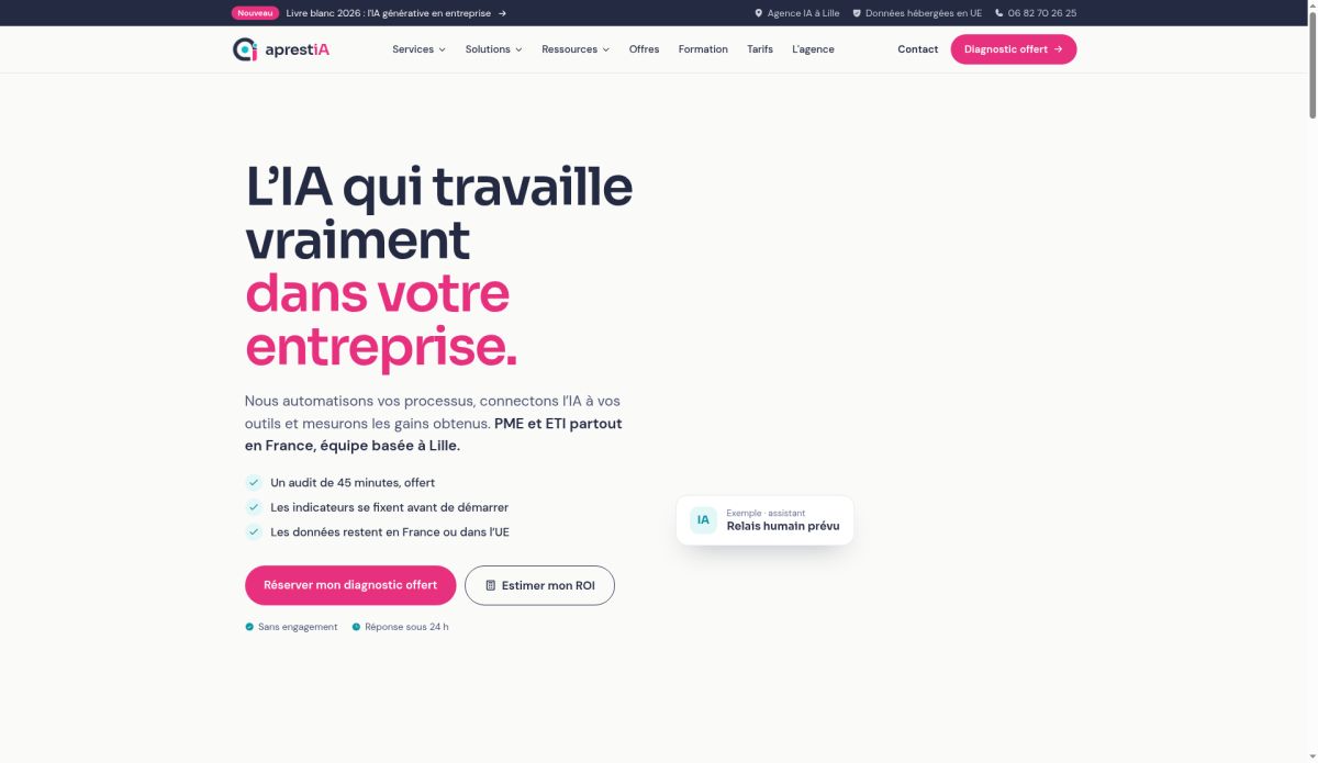 aprestIA website screenshot