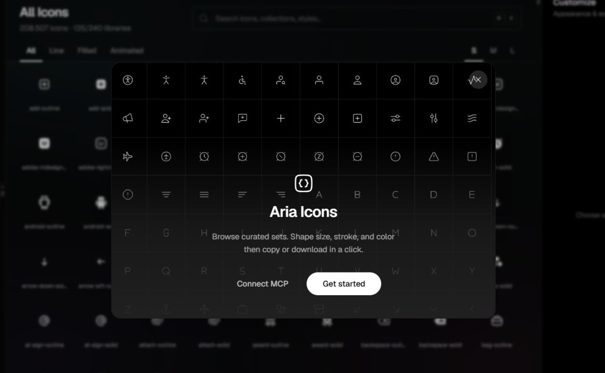 Aria Icons screenshot
