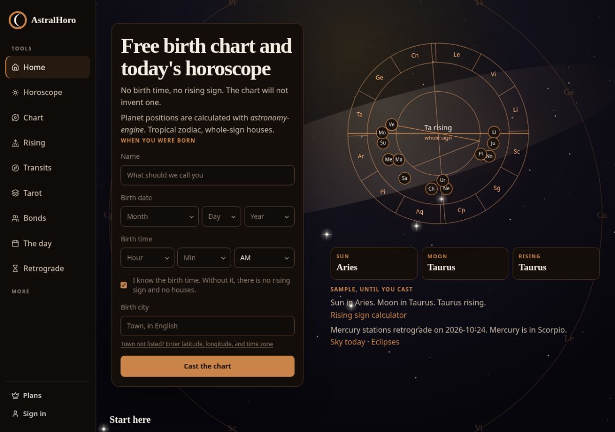 AstralHoro screenshot