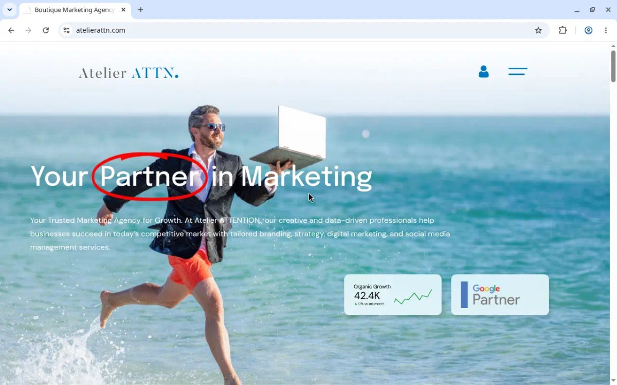 Atelier ATTENTION website screenshot