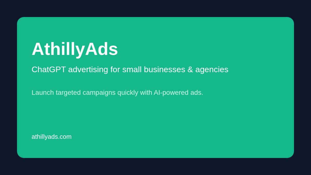 AthillyAds website screenshot