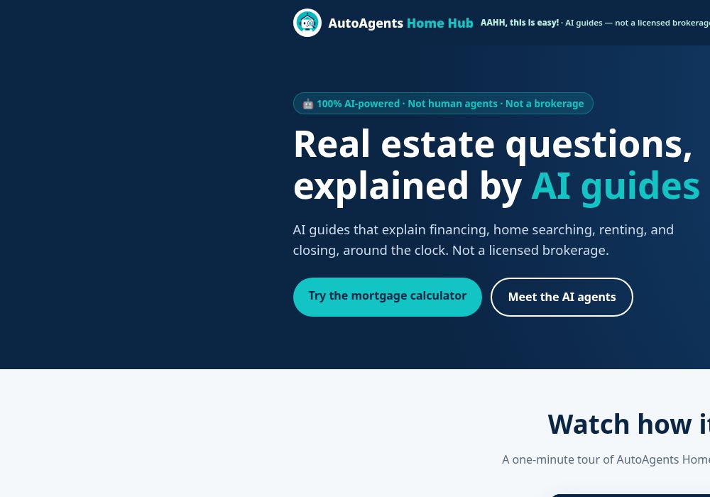 AutoAgents Home Hub screenshot