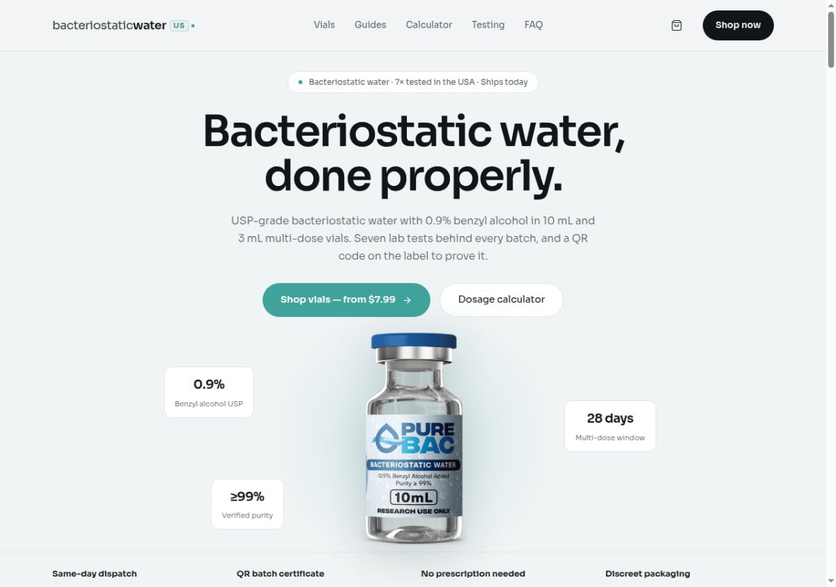 Bacteriostatic Water US screenshot