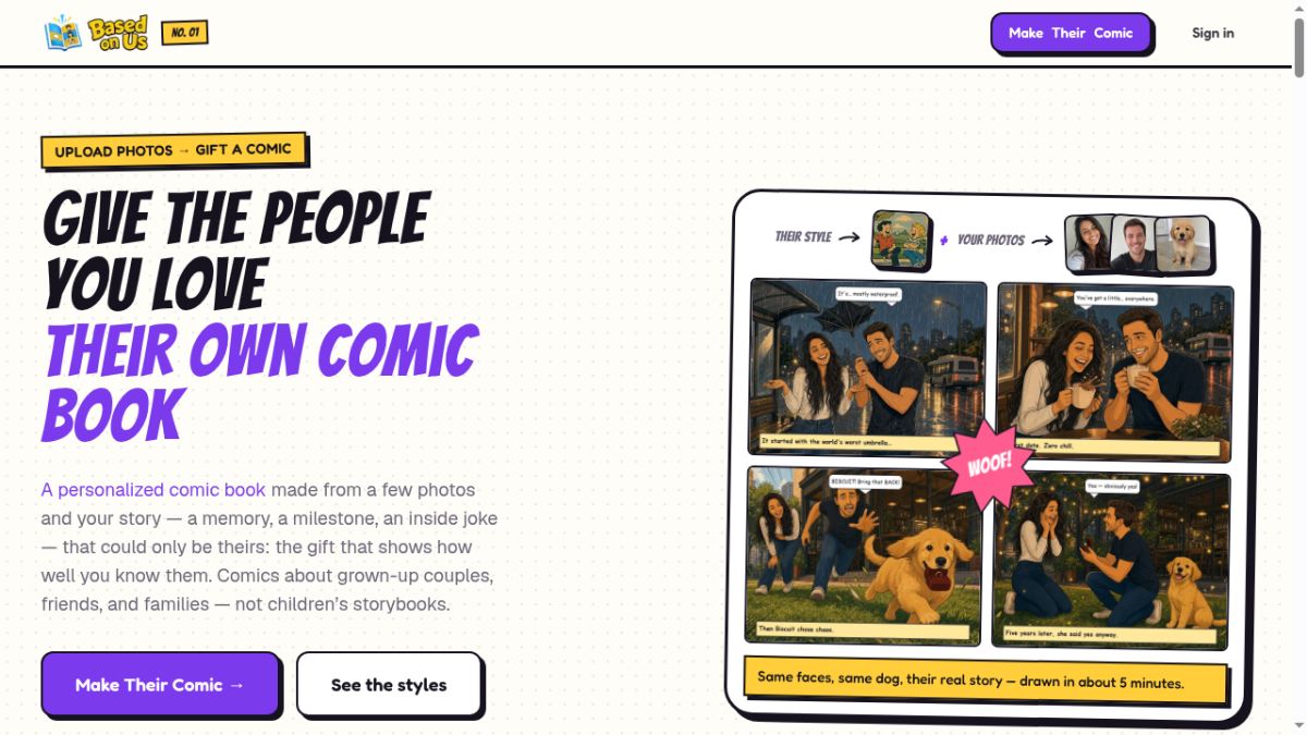 Based on Us website screenshot