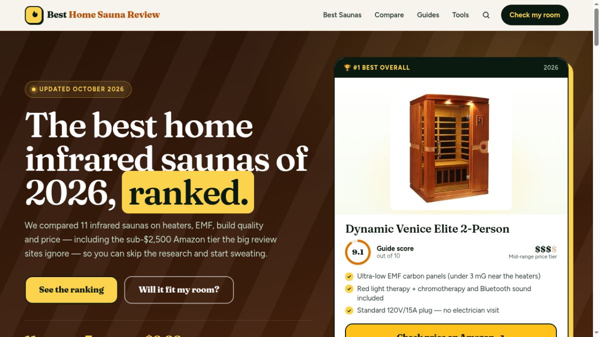 Best Home Sauna Review screenshot