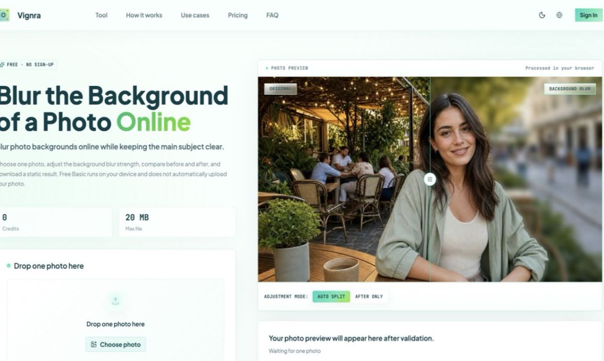 Blur Background website screenshot