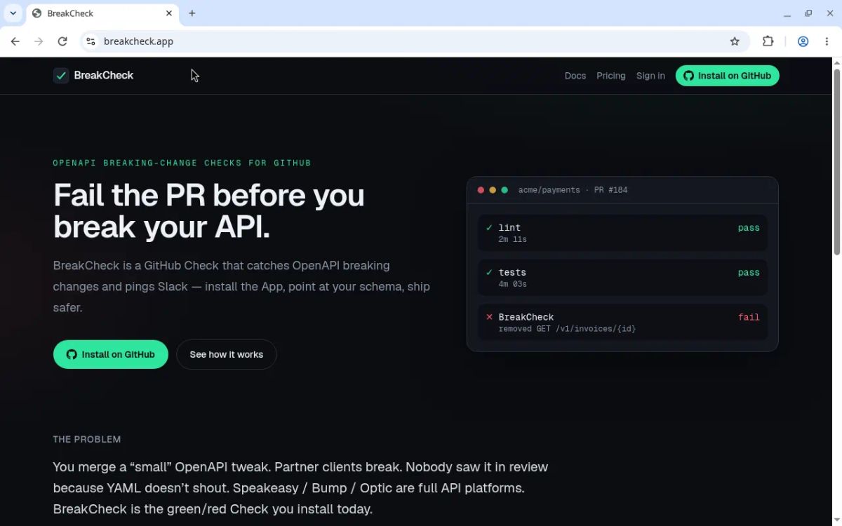 BreakCheck screenshot