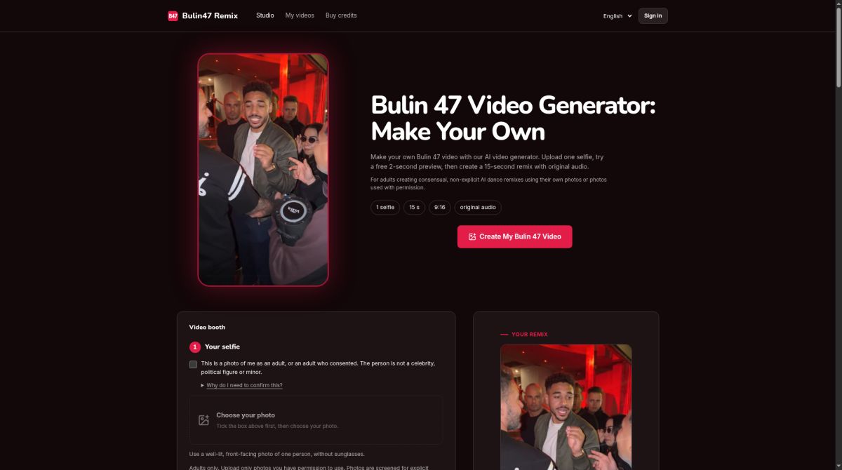 Bulin 47 Remix website screenshot