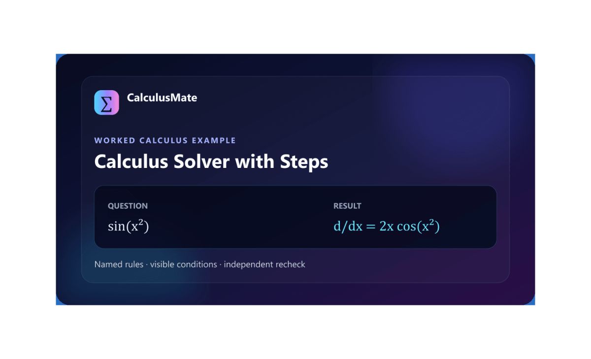 CalculusMate website screenshot