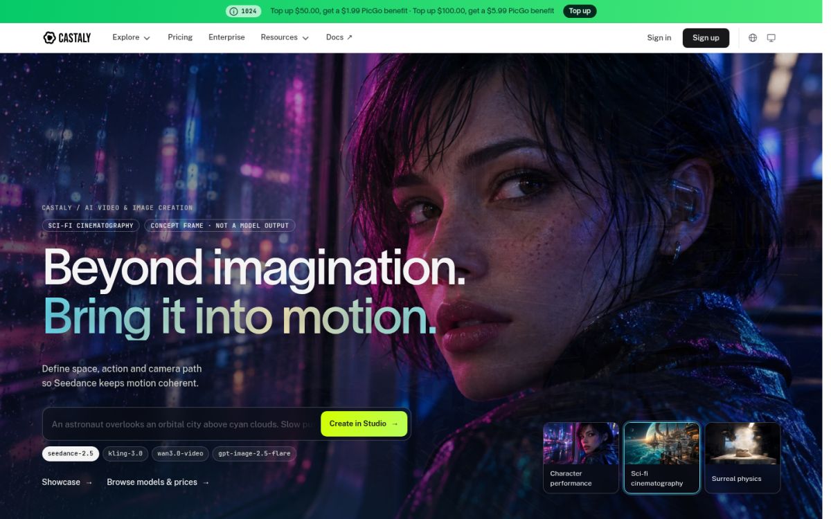 Castaly website screenshot