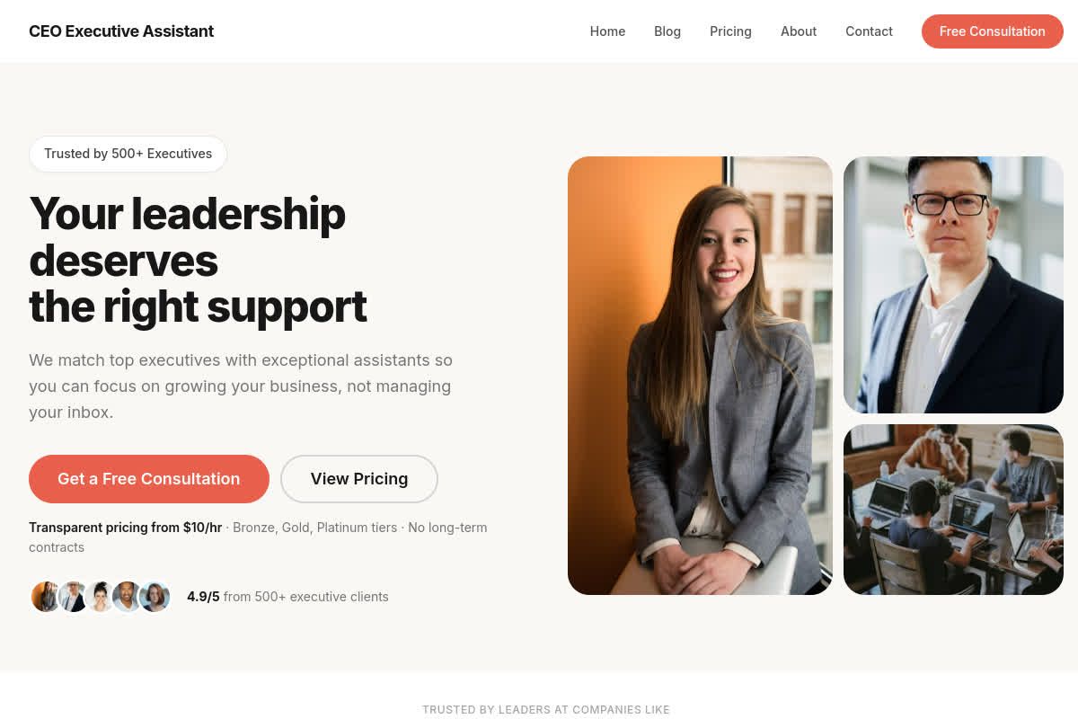 CEO Executive Assistant screenshot