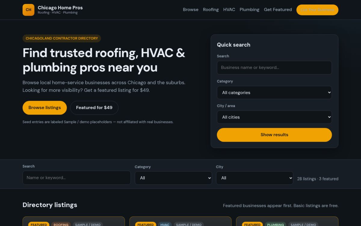 Chicago Home Pros screenshot