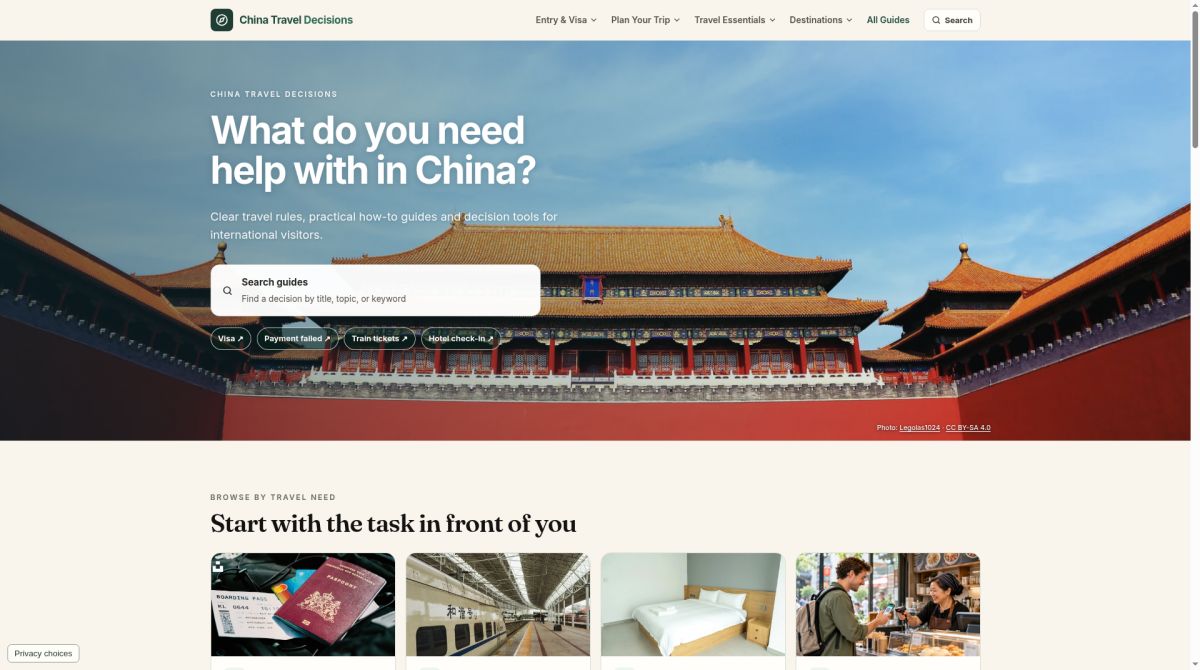 China Travel Decisions screenshot