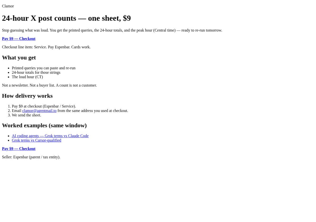 Clamor screenshot