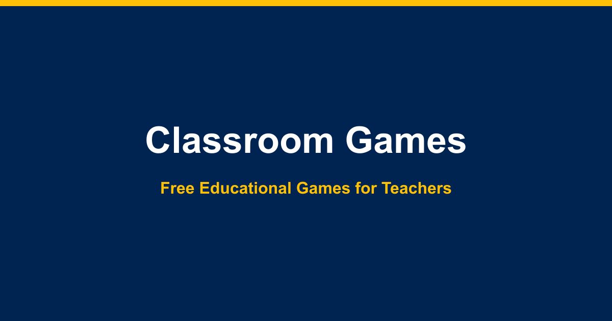 Classroom Games website screenshot