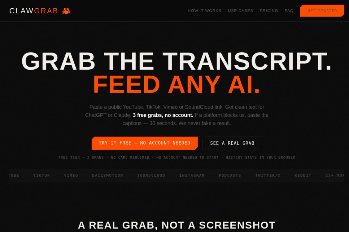 ClawGrab screenshot