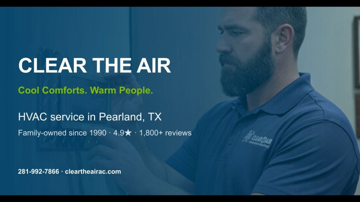 Clear the Air Cooling &amp; Heating website screenshot