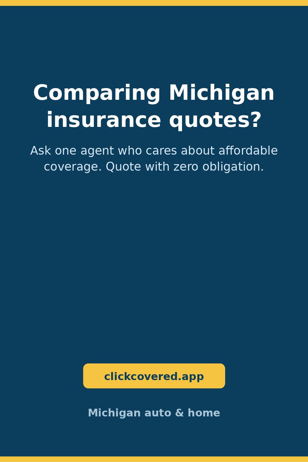 ClickCovered Michigan Insurance website screenshot