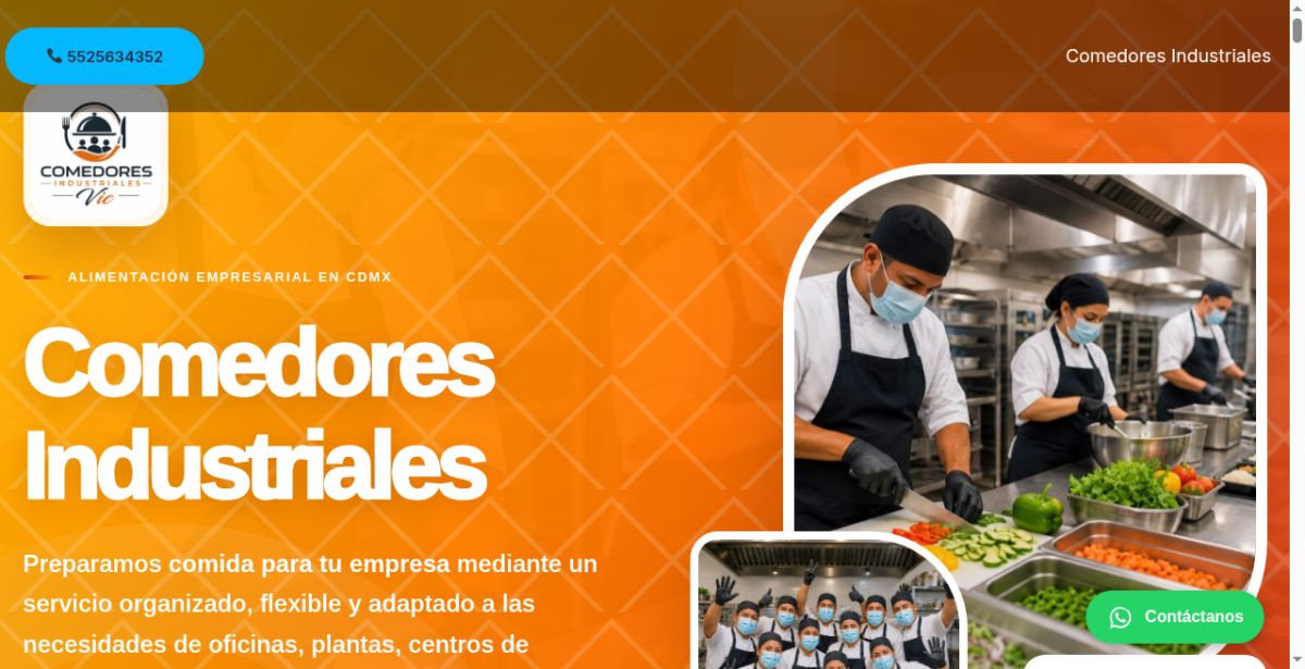 Comedores Industriales VIC website screenshot