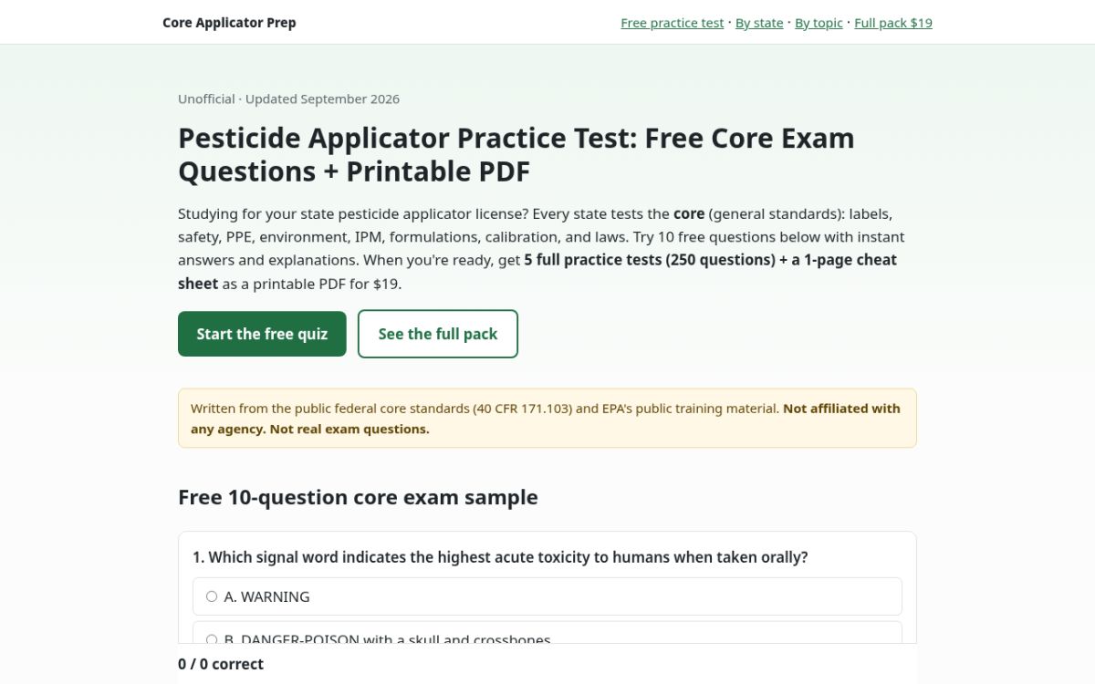 Core Applicator Prep screenshot
