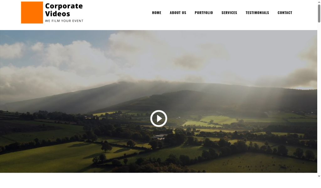 Corporate Videos Ireland website screenshot
