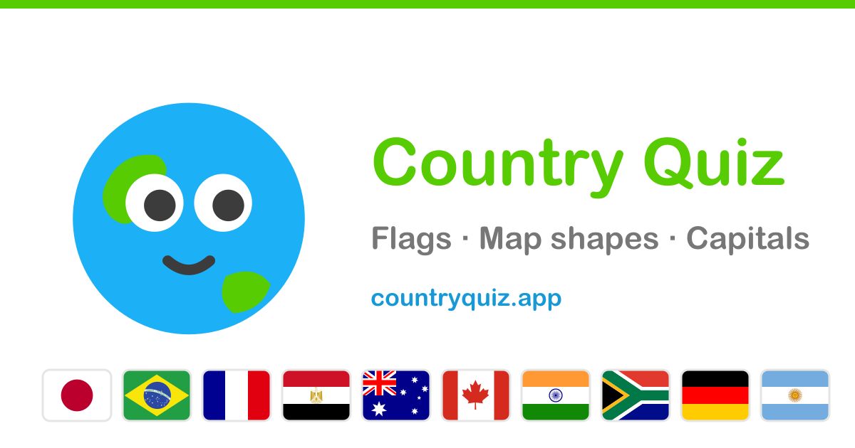 Country Quiz website screenshot
