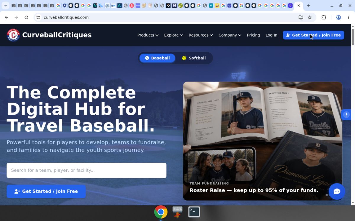 Curveball Critiques website screenshot