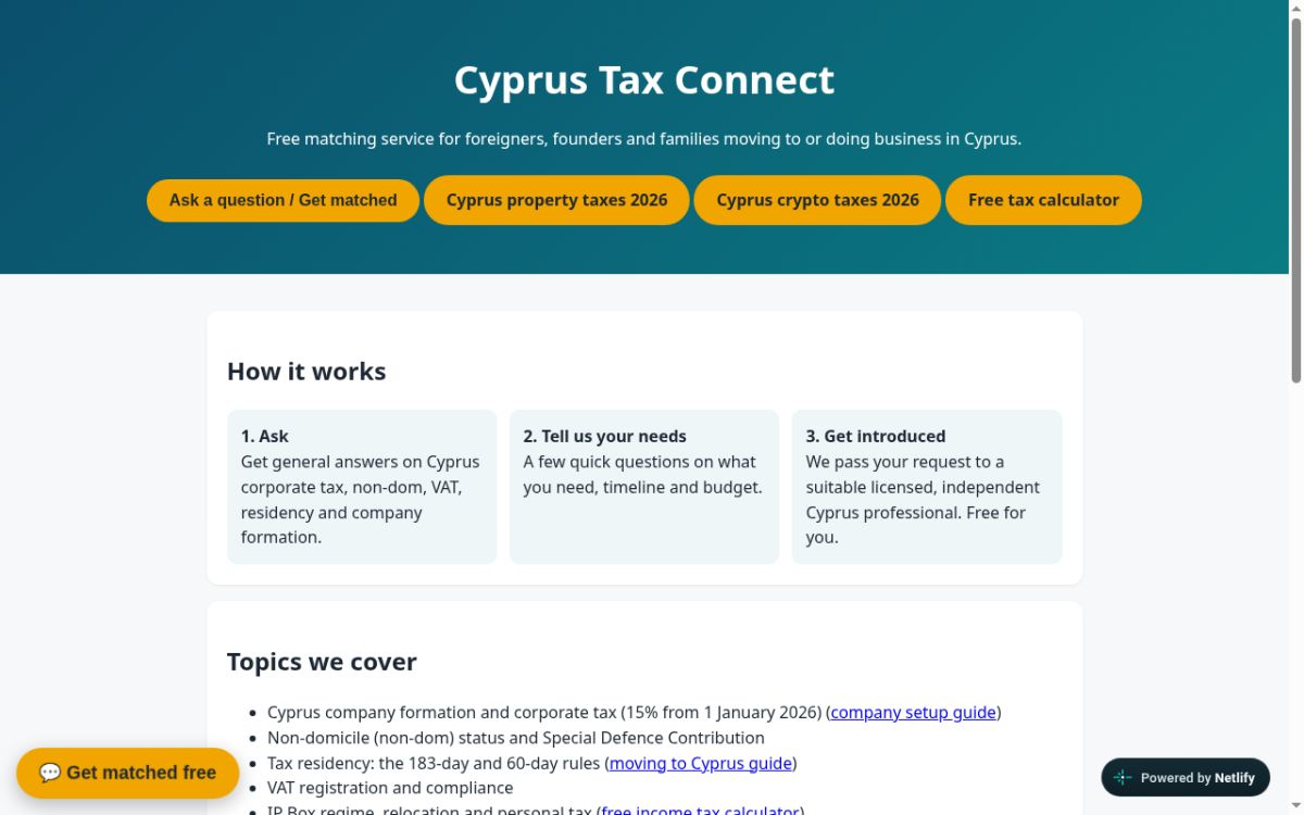 Cyprus Tax Connect screenshot