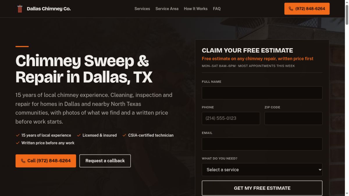 Dallas Chimney Co. screenshot