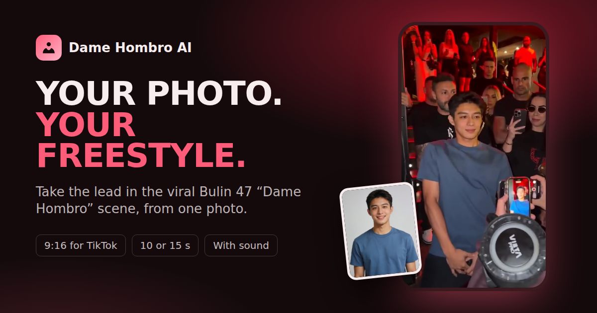 Dame Hombro AI website screenshot