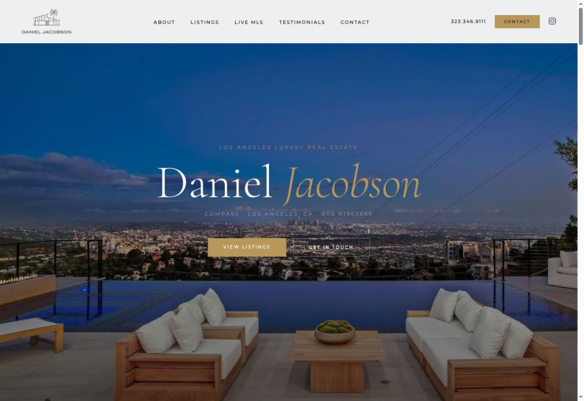 Daniel Jacobson | Los Angeles Luxury Real Estate website screenshot