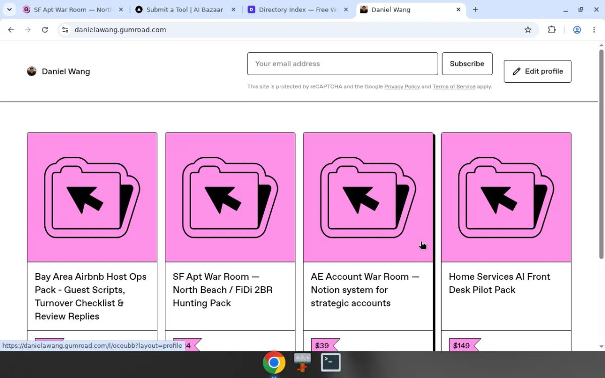 Daniel Wang Ops Packs website screenshot